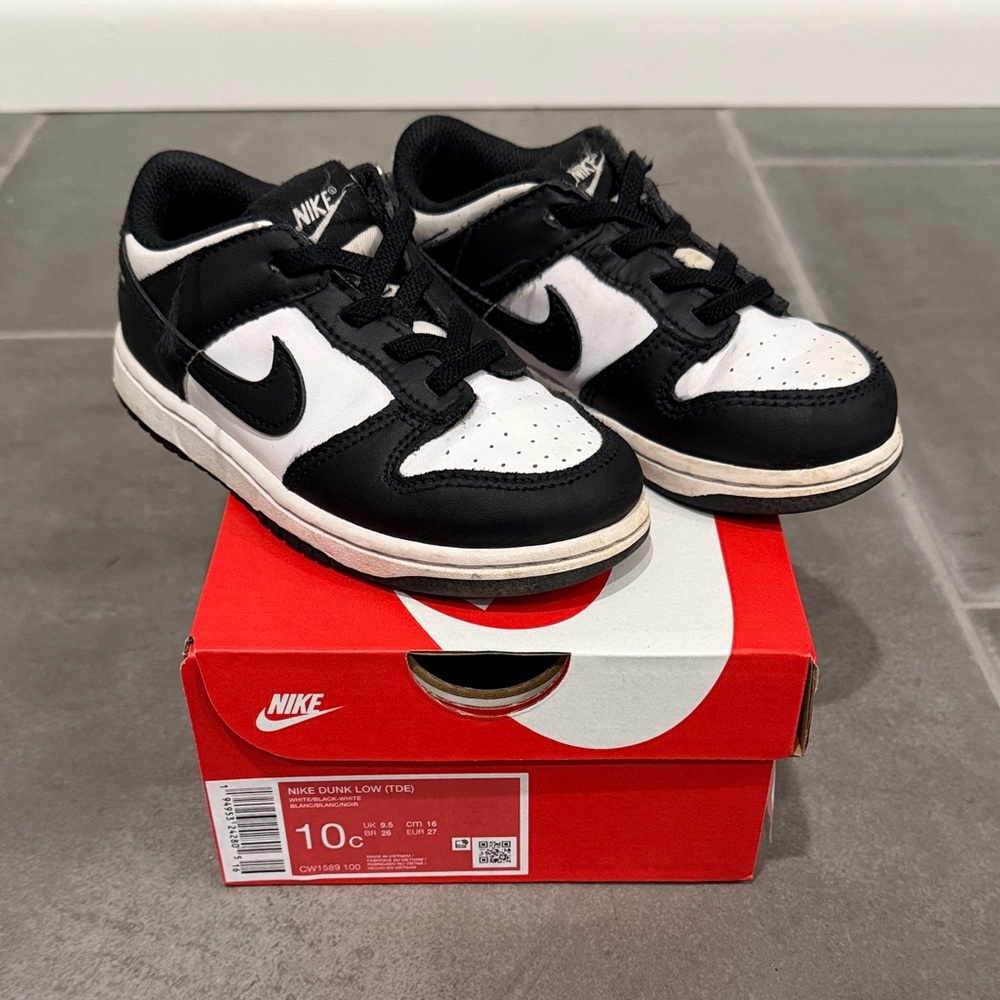 Kids Nike Dunk Low (TDE) Black and White Low-Top Sneakers